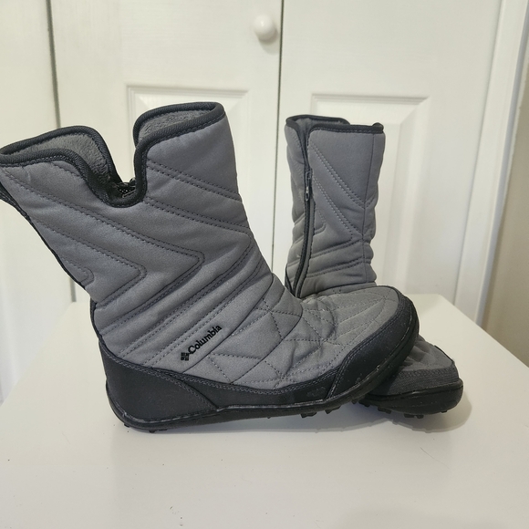 Columbia Minx III Winter Boots Women Youth Sz 6 Gray Waterproof Insulated Snow - Picture 7 of 16